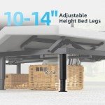 Queen Adjustable Bed Frame with Massage & USB Ports