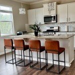 Set of 4 Modern Counter Height Bar Stools