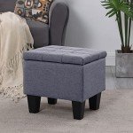 Tassullo Set of 3 Hinged Storage Ottomans