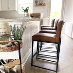 Set of 4 Modern Counter Height Bar Stools