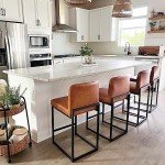 Set of 4 Modern Counter Height Bar Stools
