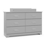 Storkcraft Brookside 6-Drawer Dresser in Pebble Gray