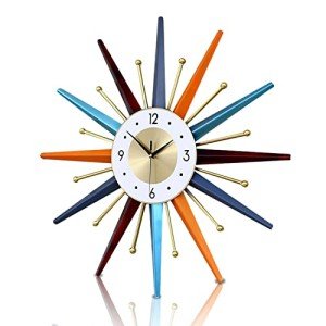 22-Inch Mid Century Starburst Wall Clock