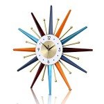 22-Inch Mid Century Starburst Wall Clock
