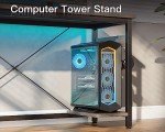 Coleshome 59" Corner Gaming Desk in Grey Oak