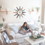 22-Inch Mid Century Starburst Wall Clock