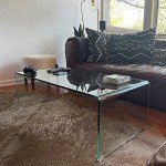 Clear Tempered Glass Coffee Table for Living Room