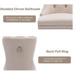 Beige Velvet Dining Chairs Set of 4