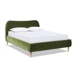 Jennifer Taylor Modern Velvet Upholstered Bed Frame