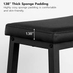 Set of 2 Black PU Leather Bar Stools
