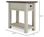 Bolanburg Farmhouse Chair Side End Table - Light Brown