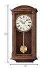 Seiko Arched Wall Clock with Pendulum and Chimes