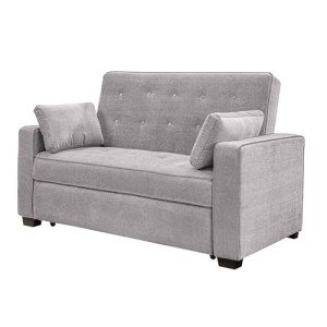 Serta Ainsley Light Grey Queen Convertible Sofa Bed