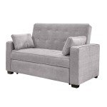 Serta Ainsley Light Grey Queen Convertible Sofa Bed