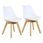 GOTMINSI Set of 2 Modern Dining Shell Chairs
