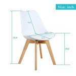 GOTMINSI Set of 2 Modern Dining Shell Chairs