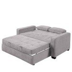 Serta Ainsley Light Grey Queen Convertible Sofa Bed