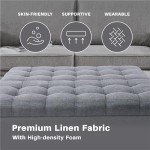 Dark Gray Storage Ottoman and Footrest, 90x90cm