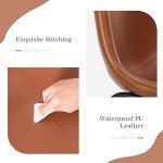 Brown Modern Bar Stools with Backrest - Set of 4