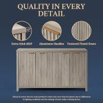 Oxford Fluted Storage Cabinet with Adjustable Shelves