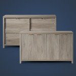 Oxford Fluted Storage Cabinet with Adjustable Shelves