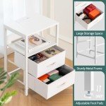 Yoobure LED Nightstand with Charging Station and Storage