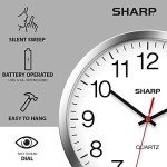 Silent Quartz Wall Clock – Silver Chrome 12 Inch