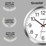 Silent Quartz Wall Clock – Silver Chrome 12 Inch