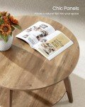 VASAGLE 2-Tier Round Coffee Table with Storage