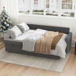 L Shaped Sleeper Sofa with Storage Chaise