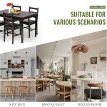 Elegant Dark Brown Kitchen Table and Chairs Set