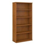 Tall 5-Shelf Bookcase in Natural Cherry Finish