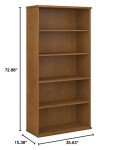 Tall 5-Shelf Bookcase in Natural Cherry Finish