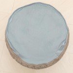 Boho Round Pouf Ottoman for Living Spaces