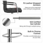 Set of 2 Black Adjustable Bar Stools