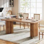 Tribesigns 63-Inch Farmhouse Dining Table for 6