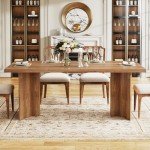 Tribesigns 63-Inch Farmhouse Dining Table for 6