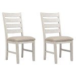 Modern Farmhouse Dining Chairs - Whitewash, Set of 2
