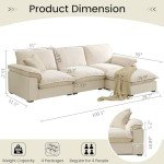 HALLYBEE Modular Deep Seat Sectional Sofa Set