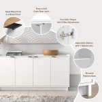 Simply Modern 4-Door Storage Console Table