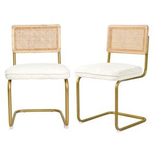 Set of 2 Mid-Century Modern Rattan Chairs