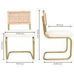 Set of 2 Mid-Century Modern Rattan Chairs