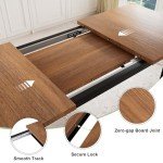 7-Piece Extendable Dining Table Set with Stools