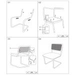 Set of 2 Mid-Century Modern Rattan Chairs