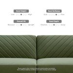 Olive Green Velvet Futon Sofa Bed