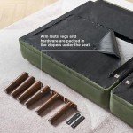 Olive Green Velvet Futon Sofa Bed