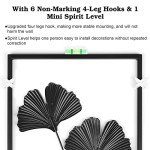 Black Metal Wall Art with Light Strips - 3 Pcs