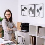 Black Metal Wall Art with Light Strips - 3 Pcs