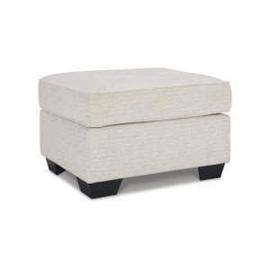 Light Brown & Cream Upholstered Ottoman by Ashley