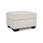 Light Brown & Cream Upholstered Ottoman by Ashley